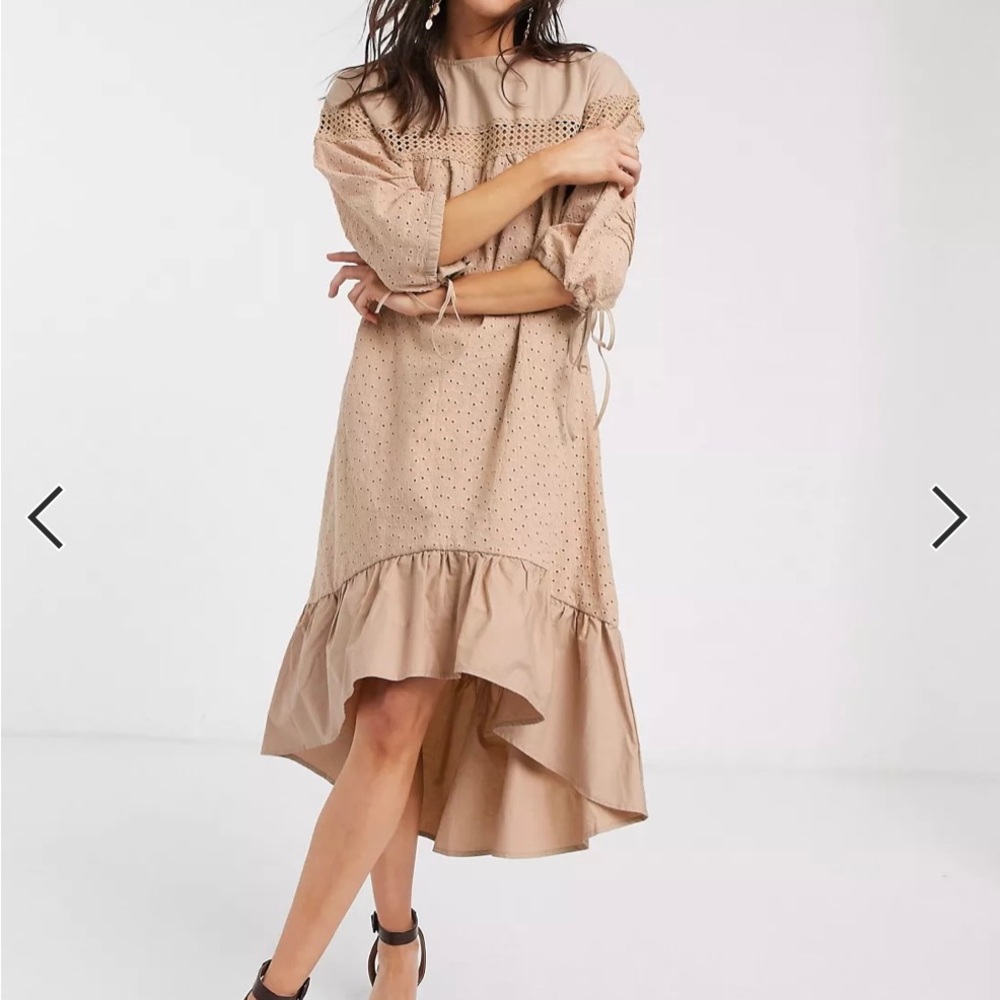 ASOS Tan High Low Dress